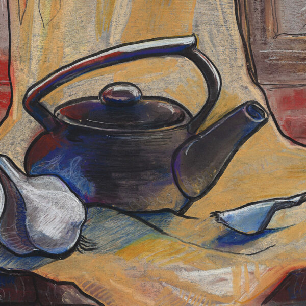 Teapot and garlic